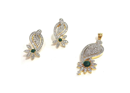 Gold Plated | CZ Studded Pendant Sets